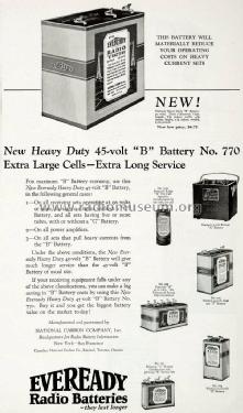Radio 'A' Battery 7111; Eveready Ever Ready, (ID = 1731567) Aliment.