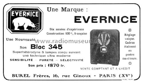 Bloc 345; Evernice marque, (ID = 1955637) Radio