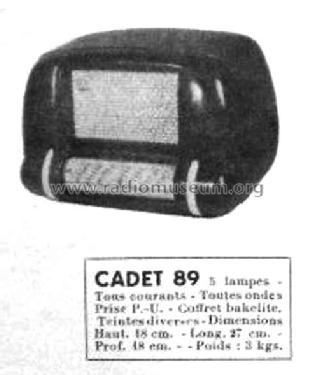 Cadet 89; Evernice marque, (ID = 1955900) Radio