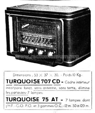 Turquoise 75AT; Evernice marque, (ID = 2645764) Radio