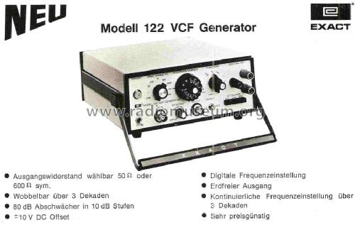 VCF-Generator 122; Exact Electronics (ID = 1041687) Equipment