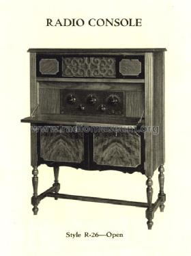 Radio Console R-26; Excello Products (ID = 1300365) Cabinet