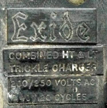 Combined HT and LT Trickle Charger ; Exide; Philadelphia (ID = 2115569) Fuente-Al