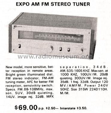 AM/FM Stereo Tuner FET-7000; Expo International (ID = 3029249) Radio