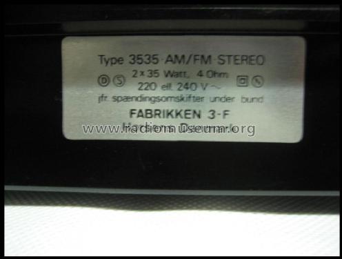 T-3535; Fabrikken 3-F, (ID = 581140) Radio