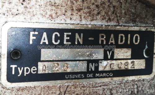 A26; Facen-Radio, Nora- (ID = 3007567) Radio