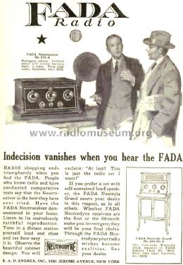 175A Neutroceiver Radio Fada Radio & Electric Co.; Long Island NY ...