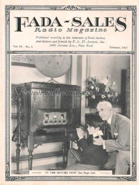 February 1927 FADA-SALES Radio Magazine ; Fada Radio & (ID = 1116195) Paper