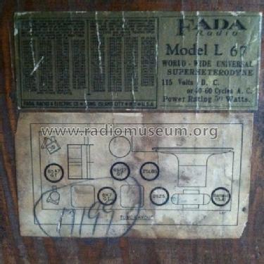 L67 ; Fada Radio & (ID = 1682524) Radio