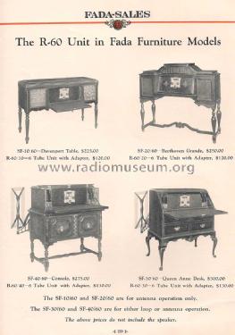Queen Anne Desk SF-30/60 Ch= R-60; Fada Radio & (ID = 1114560) Radio
