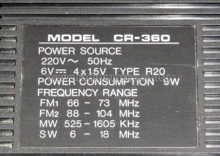 4-Band Radio Cassette Recorder CR-360; Fair Mate Marke / (ID = 1953411) Radio