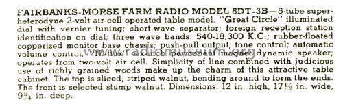 5DT-3B Ch= 5D; Fairbanks, Morse & (ID = 1838529) Radio