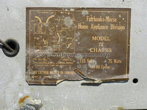 72-T-3 Ch= 72; Fairbanks, Morse & (ID = 1330070) Radio