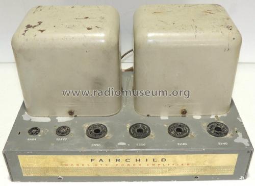 Power Amplifier 275 Ampl/Mixer Fairchild Recording Equipment Corp 