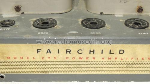 Power Amplifier 275 Ampl/Mixer Fairchild Recording Equipment Corp 