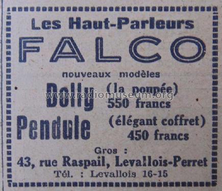Haut-Parleur 'Pendule' ; Falco, André; Paris, (ID = 2536831) Lautspr.-K