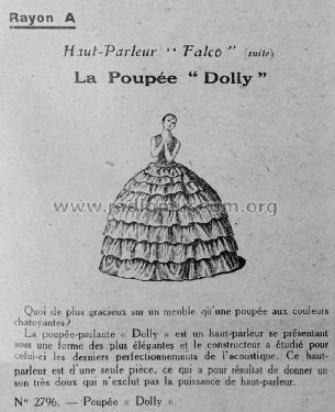 Haut-Parleur Poupée Parlante 'Dolly' ; Falco, André; Paris, (ID = 2536751) Altavoz-Au
