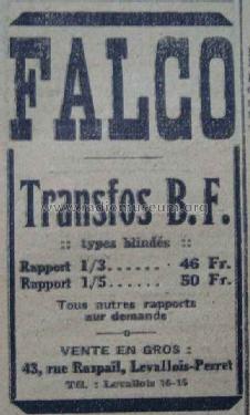 Transformateur BF, Interstage Transformer ; Falco, André; Paris, (ID = 1522826) Radio part