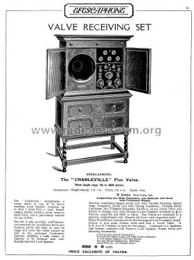 Charleville Five-Valve Cat. No. W 90454; Efescaphone Brand, (ID = 1886710) Radio