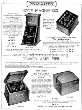 Collingwood Note Magnifier Cat. No. W 90014; Efescaphone Brand, (ID = 1886889) Ampl/Mixer