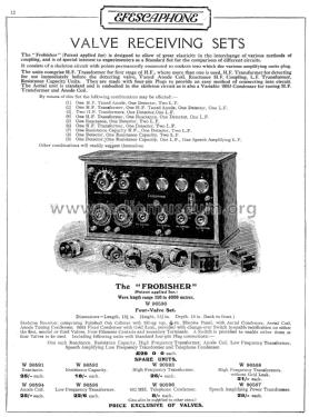 Efescaphone Receiving Sets Catalogue No. 522; Efescaphone Brand, (ID = 1889040) Paper