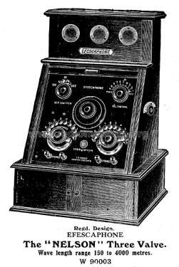 Rodney Three Valve Cat. No. W 90007; Efescaphone Brand, (ID = 1886545) Radio