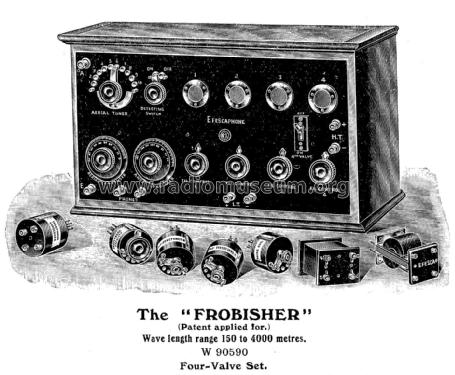 Frobisher Four-Valve Experimenter Set Cat. No. W 90590; Efescaphone Brand, (ID = 1886711) Radio