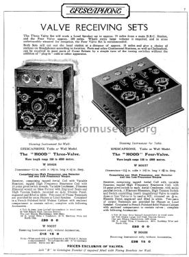 Hood Three-Valve Cat. No. W 90026; Efescaphone Brand, (ID = 1886675) Radio