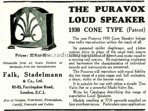 Puravox Loud Speaker Cone Type; Efescaphone Brand, (ID = 1889022) Speaker-P