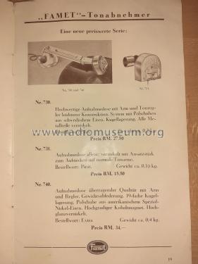 Tonabnehmer Nr. 731; Famet Marke - siehe (ID = 2799589) Microphone/PU