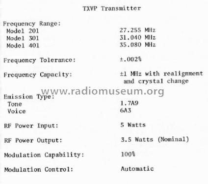 TXVP Transmitter TXVP-201; Fanon/Courier (ID = 3033932) Citizen