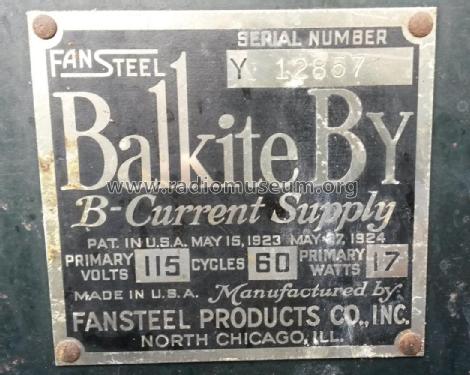 Balkite 'B' Supply BY; Fansteel Products (ID = 2149296) Aliment.
