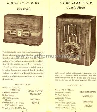 X25 Globe Trotter; Fansteel Products (ID = 1656512) Radio