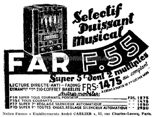 F55C; FAR F.A.R., FA-R, A. (ID = 1977569) Radio