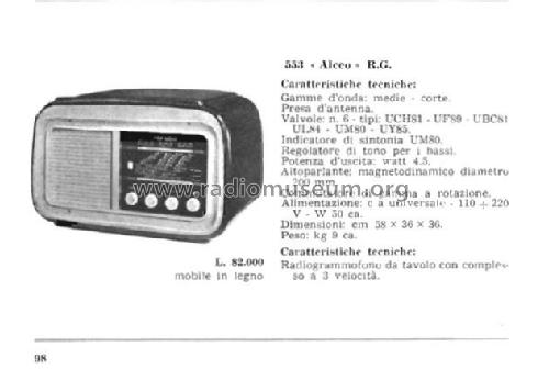 Alceo R.G. 553; FAR F.A.R. Serena; (ID = 2596759) Radio