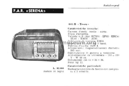 Teseo 641B; FAR F.A.R. Serena; (ID = 2596758) Radio