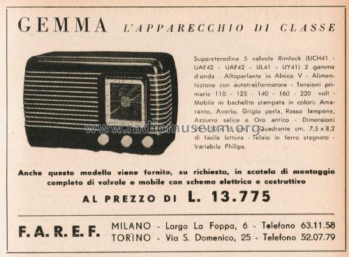 Gemma ; FAREF F.A.R.E.F.; (ID = 2859810) Radio