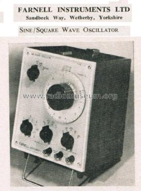 Sine/Square Wave Oscillator ; Farnell Instruments (ID = 2782176) Equipment