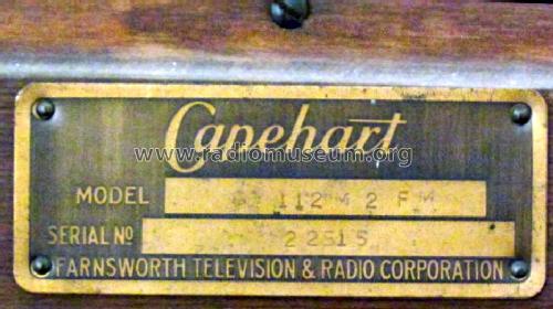 Capehart 112M2FM George II ; Farnsworth (ID = 1362510) Radio