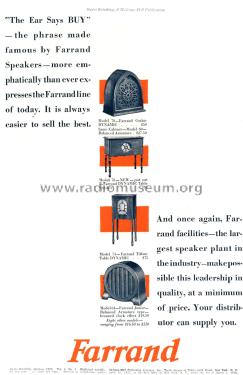 Farrand Dynamic Table Speaker Model 78; Farrand (ID = 1802016) Speaker-P