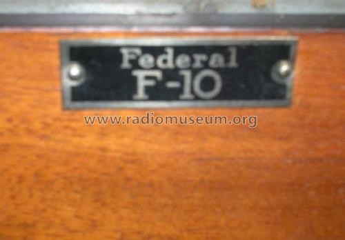 F10 DC Orthosonic ; Federal Radio Corp. (ID = 1170075) Radio