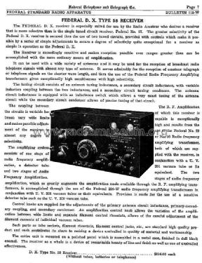 Federal Bulletin No. 119-W; Federal Radio Corp. (ID = 979736) Paper