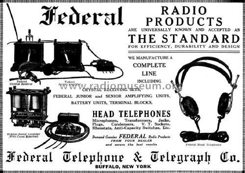 Federal Jr. Crystal Receiver; Federal Radio Corp. (ID = 998320) Galena