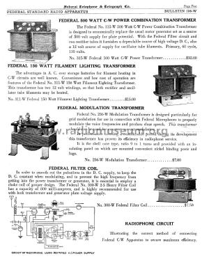 Federal Telephone Bulletin March, 1922 No. 106-W; Federal Radio Corp. (ID = 1870477) Paper