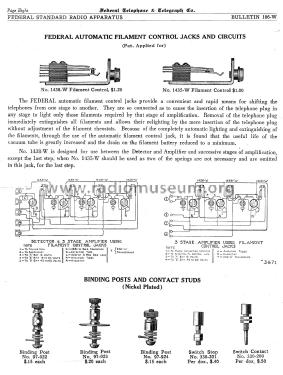 Federal Telephone Bulletin March, 1922 No. 106-W; Federal Radio Corp. (ID = 1870480) Paper