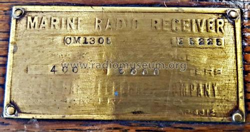 Marine Radio Receiver CM 1305; Federal Telegraph Co (ID = 2253196) mod-pre26