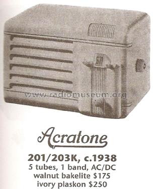 Acratone 203-K ; Federated Purchaser, (ID = 1671767) Radio