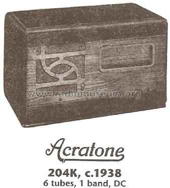 Acratone 204-K ; Federated Purchaser, (ID = 1671768) Radio