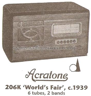 Acratone 206-K World's Fair' ; Federated Purchaser, (ID = 1671769) Radio