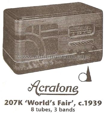 Acratone 207-K World's Fair' ; Federated Purchaser, (ID = 1671772) Radio